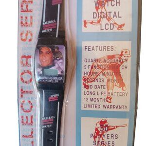 NEW Vtg 90s MLB Andres Galarraga Collector LCD Digital Quartz Watch Collector